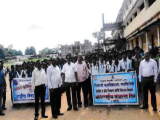 Rally on International Literacy Day by Students and Teachers under guidance of Principal Dr. B. S. Chikte